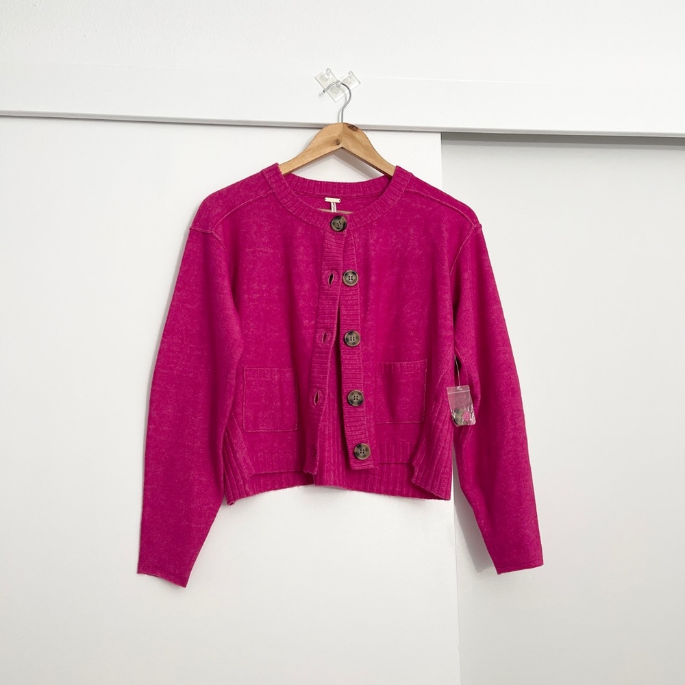 NWOT Free People Luna Cardigan Sweater Wool Blend Size XS